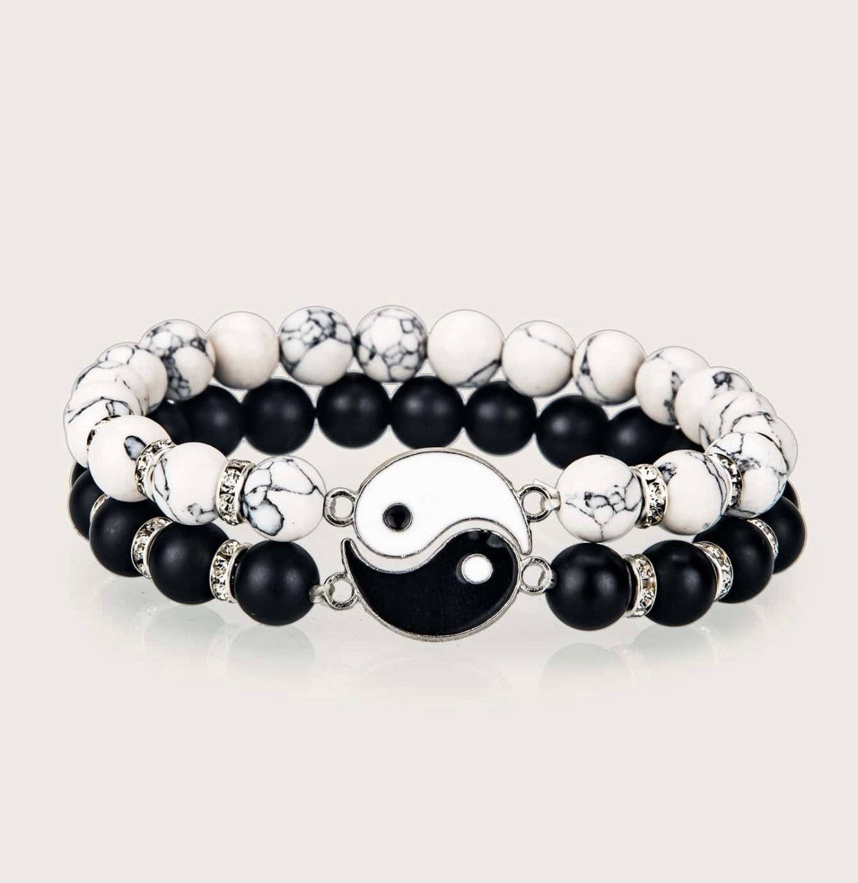 Ying Yang Bracelet - Black/White