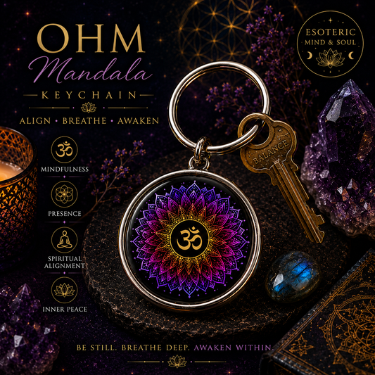 Mystical Keychains | Esoteric | Phoenix | Lotus | Ohm Mandala | Moon | Sun