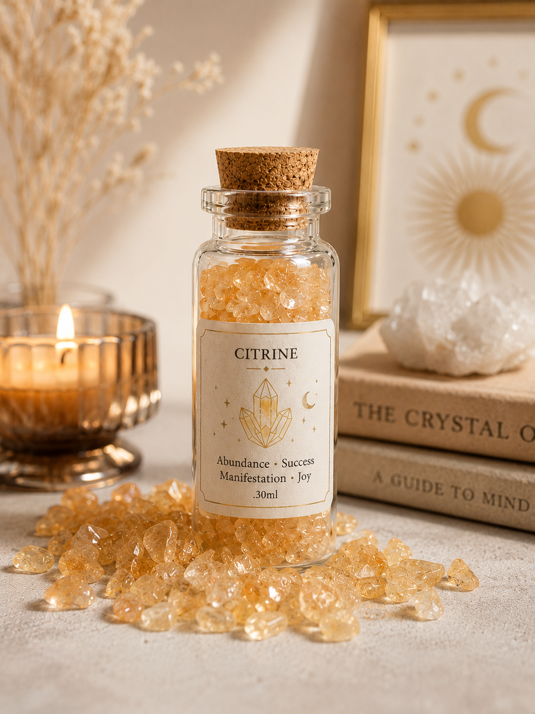 Mix & Match Pairs | Crystal Bottle Collection | 2 Mini Glass Bottles with Healing Crystals