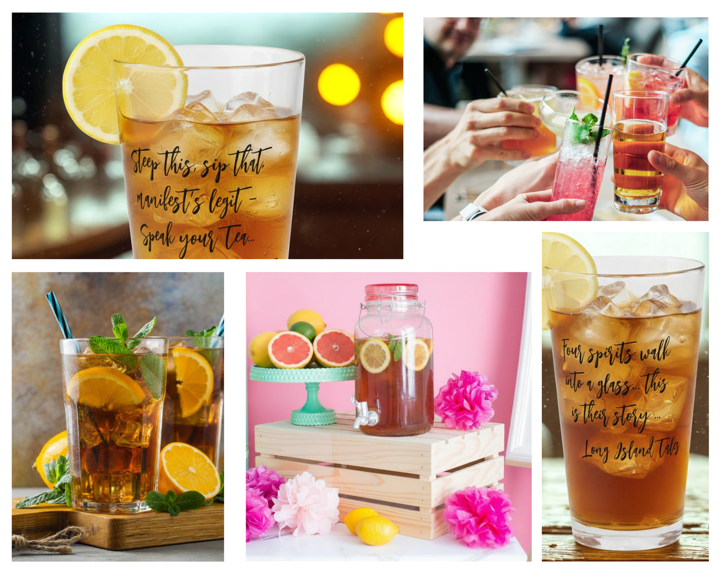 Lifestyle Set | The LIT Glass Duo | Four Spirits & Speak Your Tea | Long Island Tales Set of 2 | Esoteric Mind & Soul