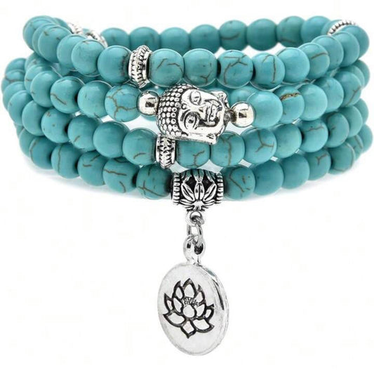 Mala Beads - Green Turquoise