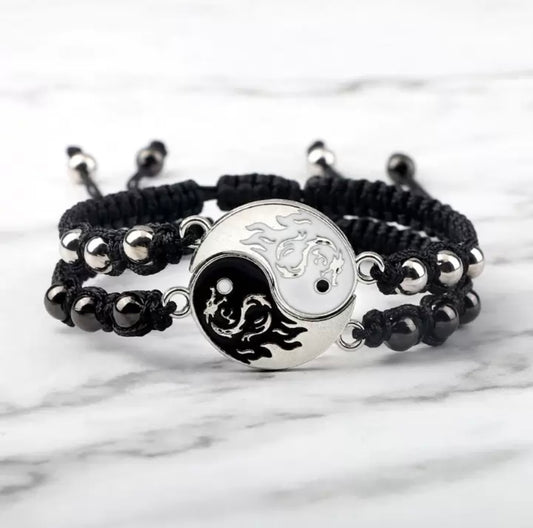 Ying Yang Bracelet - Black