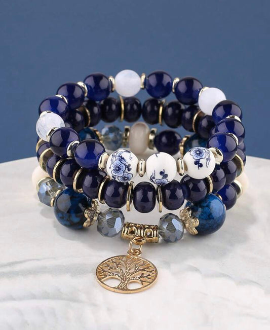 Ocean Blue 3 Layer Bracelet