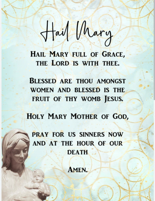 Blessed Virgin Mary Prayer Card