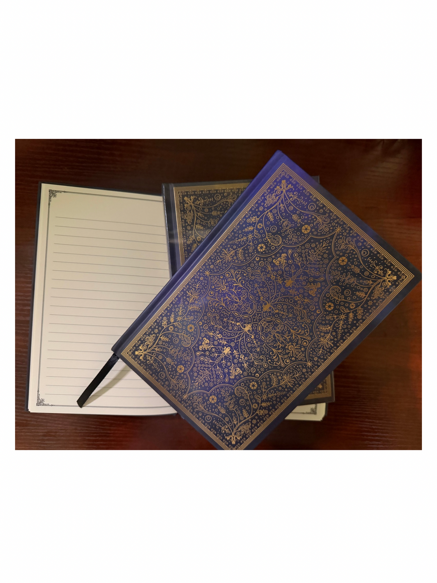 Gratitude | Self Love | Hardcover Jounal | Vintage Navy & Gold | 128 Pages