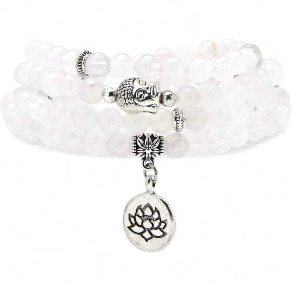Mala Beads - White Jade