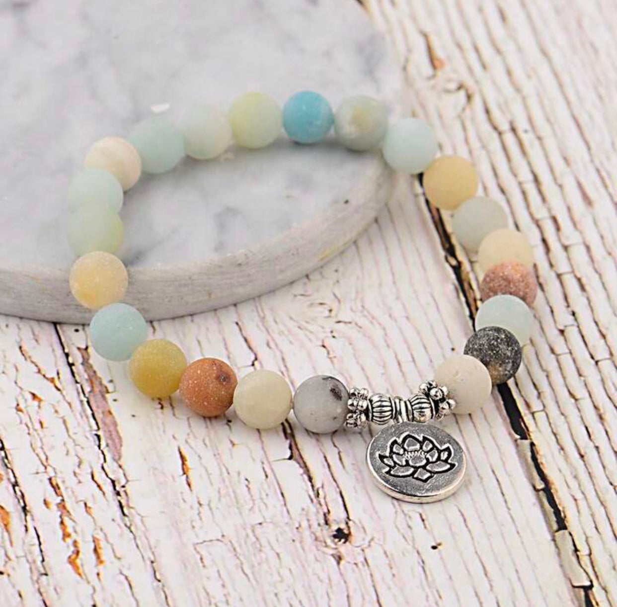 Multi-Color Lotus Flower Bracelet