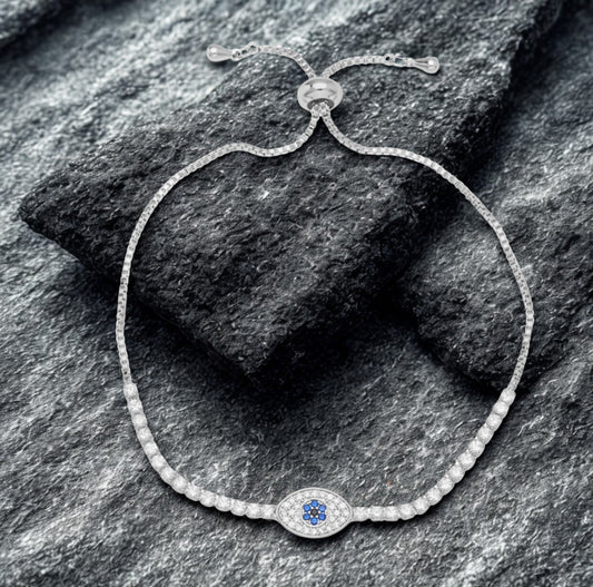 Evil Eye Bracelet - Silver