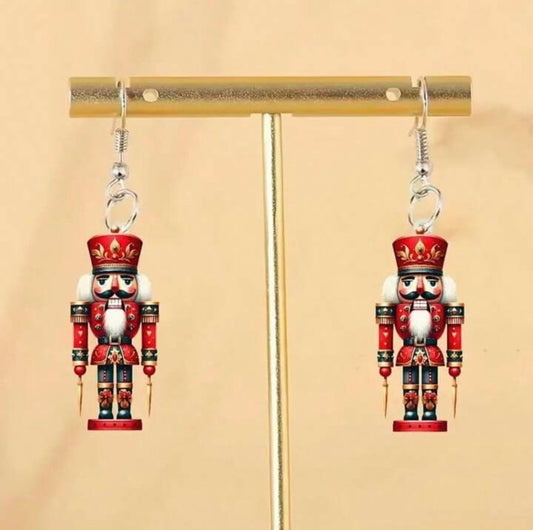 NutCracker Earrings - Red