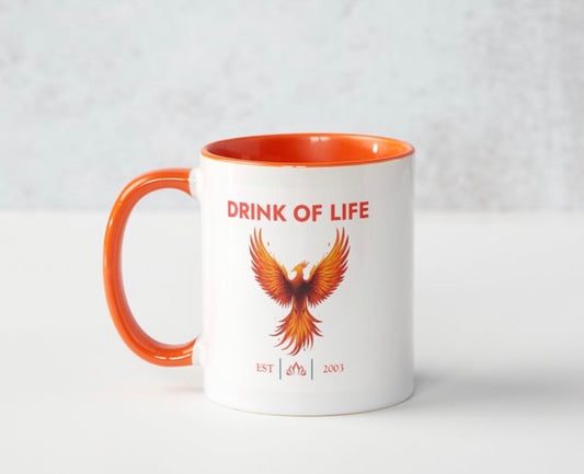 Lifestyle | Phoenix Rising Signature Mug | White | Esoteric Mind & Soul Est. 2003 | 11oz Spiritual Mug