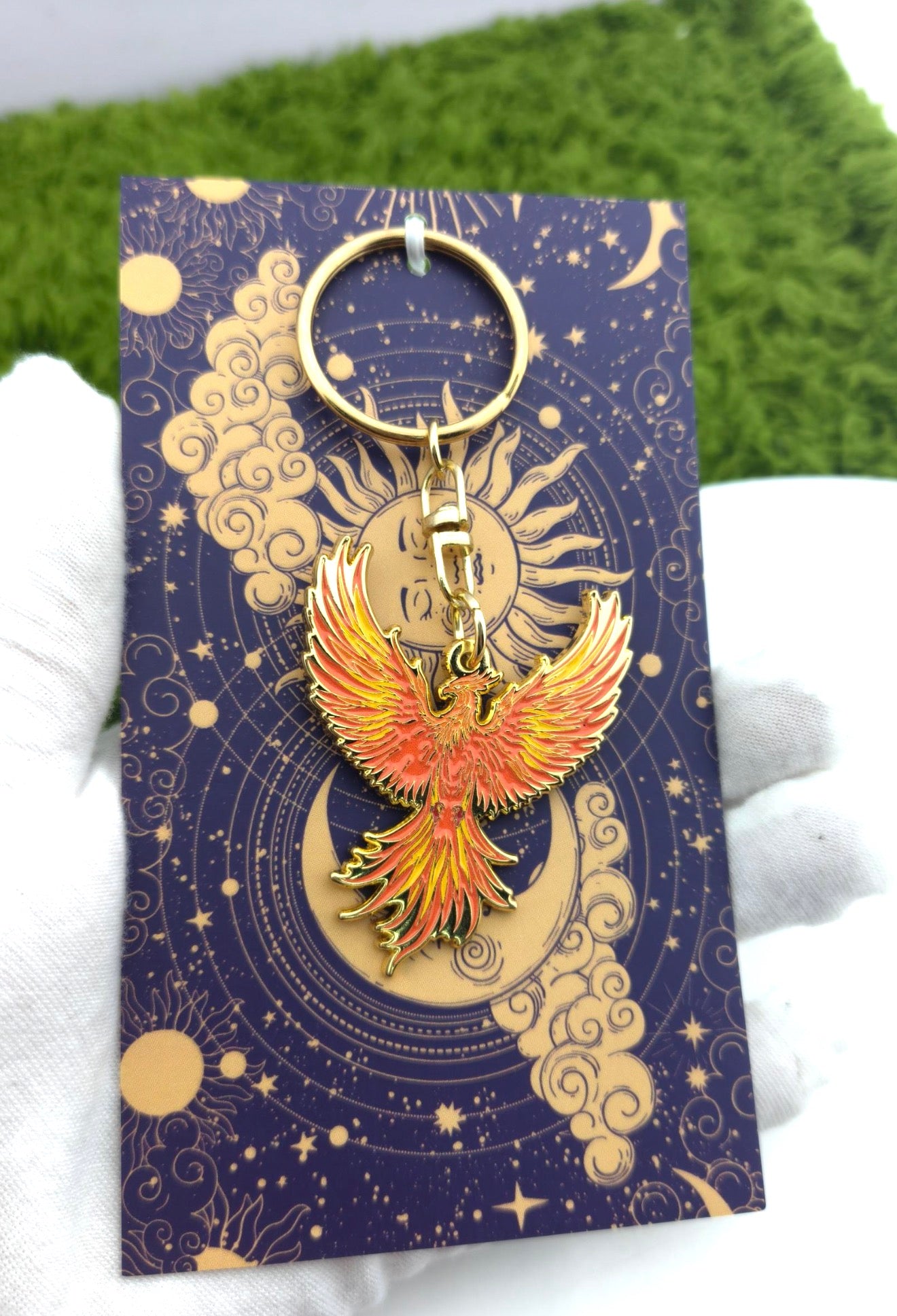 Mystical Keychains | Enamel | Moon| Sun | Lotus | Phoenix | Compass | Mandala