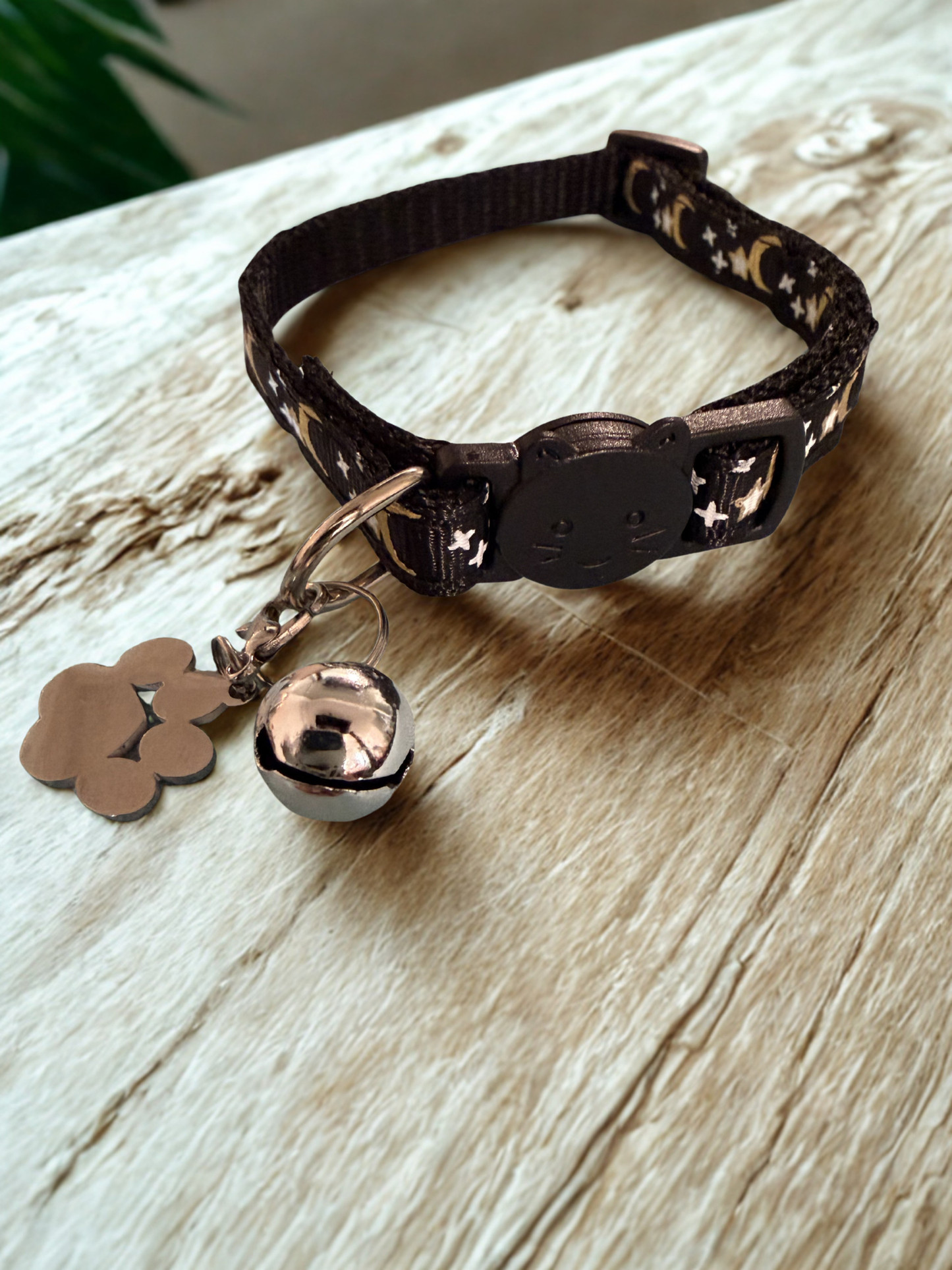 Celestial Whiskers Cat Collar | Moon & Star Collars with Charms