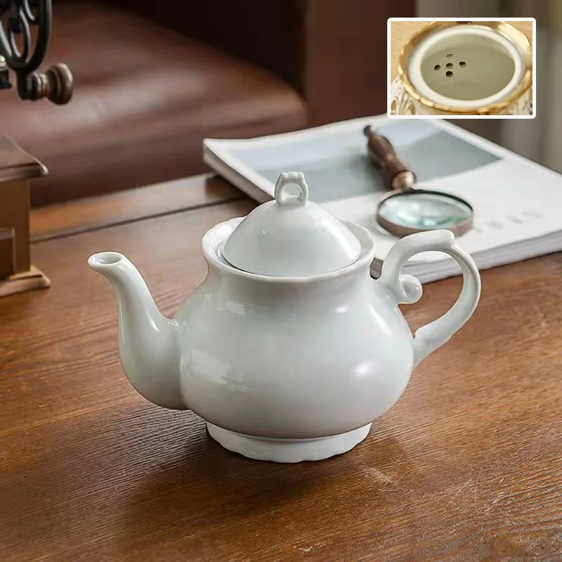 Lifestyle | Japanese Hand-Painted Ceramic Teapot 28oz | Artisan Floral & Porcelain Designs