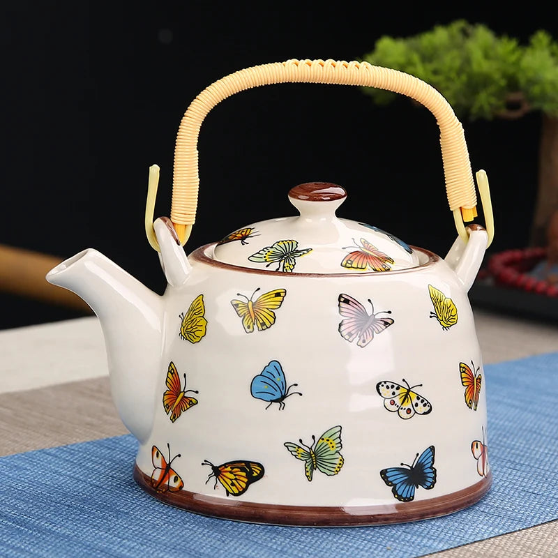 Lifestyle | Japanese Hand-Painted Ceramic Teapot 28oz | Artisan Floral & Porcelain Designs