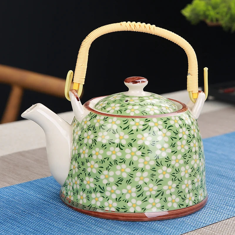 Lifestyle | Japanese Hand-Painted Ceramic Teapot 28oz | Artisan Floral & Porcelain Designs