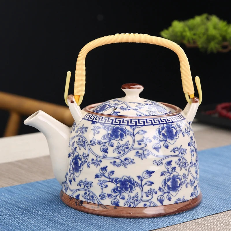 Lifestyle | Japanese Hand-Painted Ceramic Teapot 28oz | Artisan Floral & Porcelain Designs