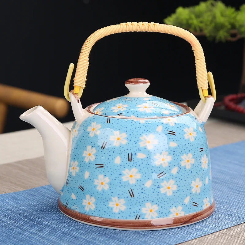 Lifestyle | Japanese Hand-Painted Ceramic Teapot 28oz | Artisan Floral & Porcelain Designs