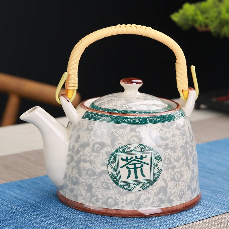 Lifestyle | Japanese Hand-Painted Ceramic Teapot 28oz | Artisan Floral & Porcelain Designs