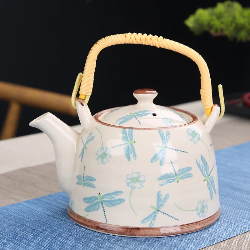 Lifestyle | Japanese Hand-Painted Ceramic Teapot 28oz | Artisan Floral & Porcelain Designs