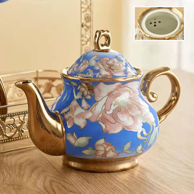 Lifestyle | Japanese Hand-Painted Ceramic Teapot 28oz | Artisan Floral & Porcelain Designs