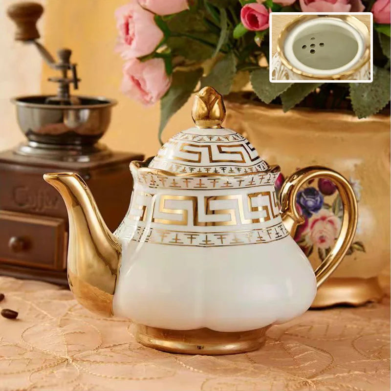 Lifestyle | Japanese Hand-Painted Ceramic Teapot 28oz | Artisan Floral & Porcelain Designs