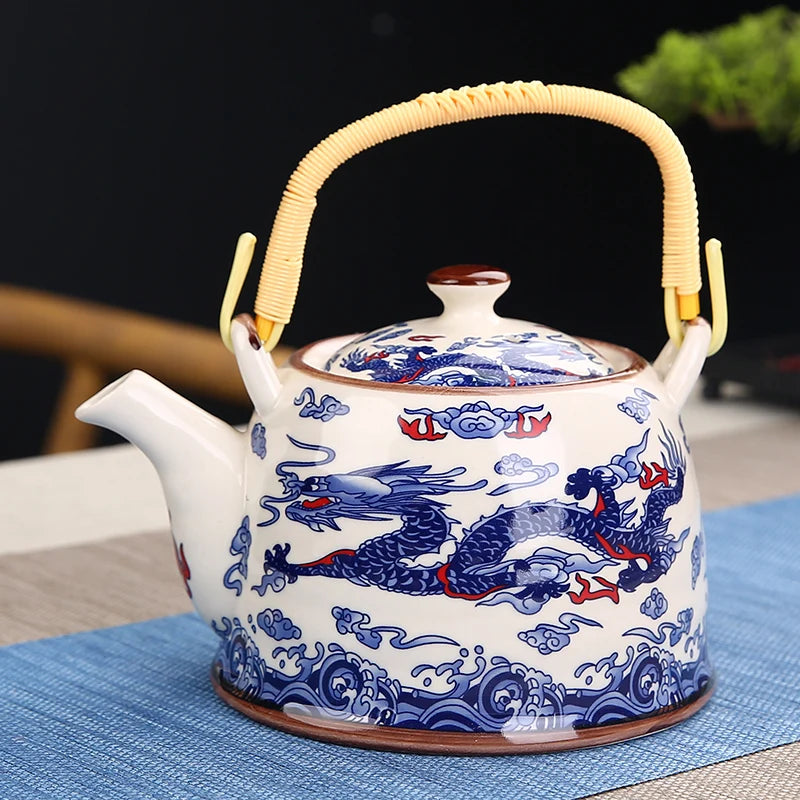Lifestyle | Japanese Hand-Painted Ceramic Teapot 28oz | Artisan Floral & Porcelain Designs