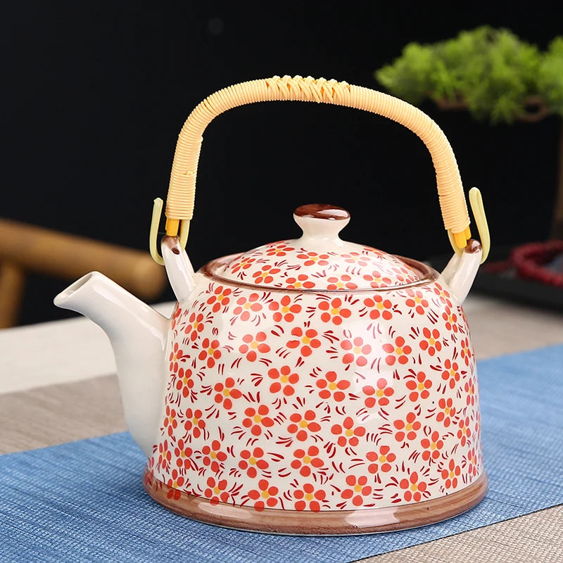 Lifestyle | Japanese Hand-Painted Ceramic Teapot 28oz | Artisan Floral & Porcelain Designs