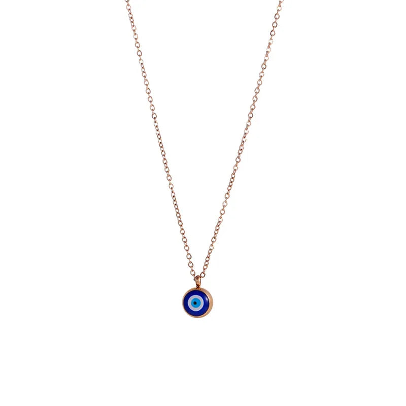 Evil Eye Gold Plated Necklace | Good Luck | Minimalist Jewelry